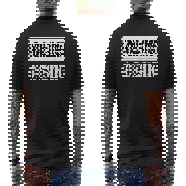 Workucks Go Fishing メンズTシャツ バックプリント