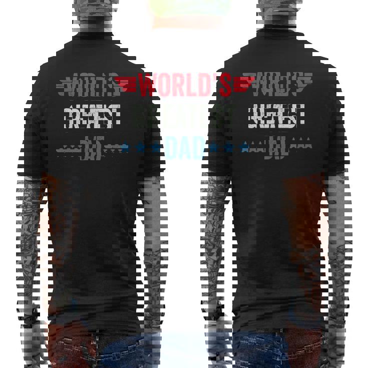 World's Greatest Dad メンズTシャツ バックプリント