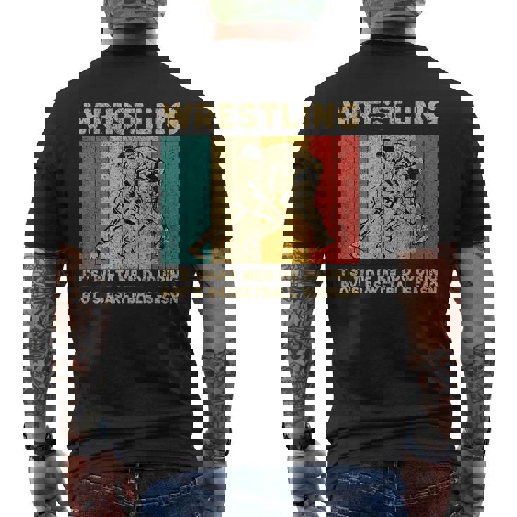 Wrestling It's What Do ビンテージレスリングレスラー メンズTシャツ バックプリント