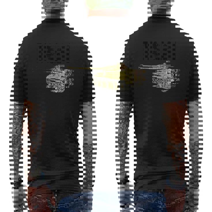 Ww2 ドイツタイガー1戦車 Pzkpfwi メンズTシャツ バックプリント