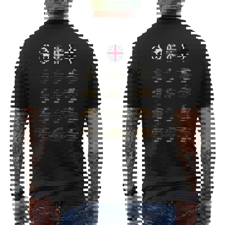 Ww2 戦車 シャーマン ヘルキャット パンツァー タイガー パンサー タンクファン用 メンズTシャツ バックプリント