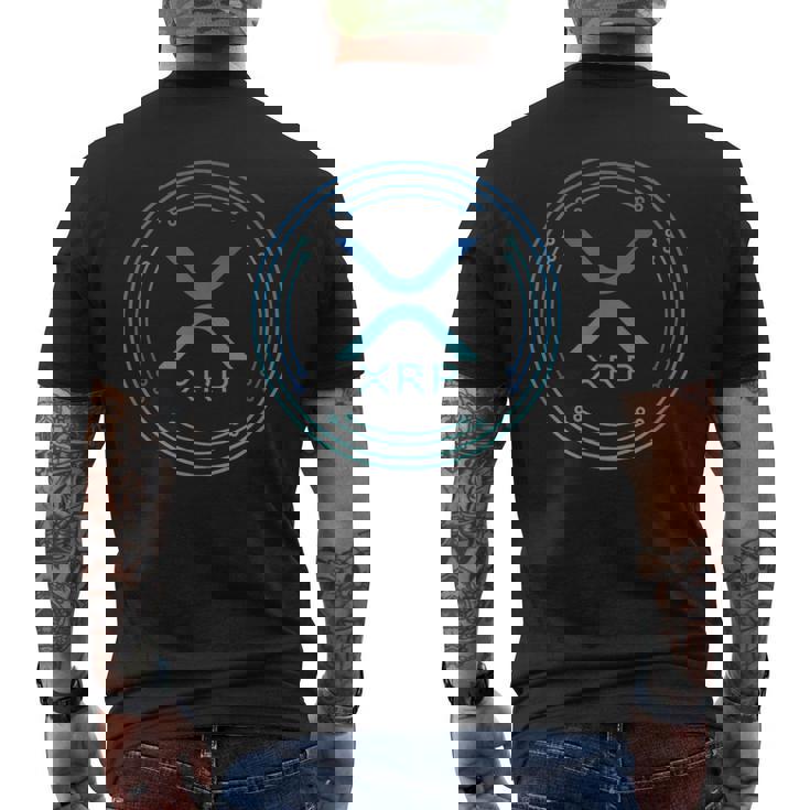 Xrp 暗号化デジタル通貨 ブルーグリーン 投資家 楽しい メンズTシャツ バックプリント