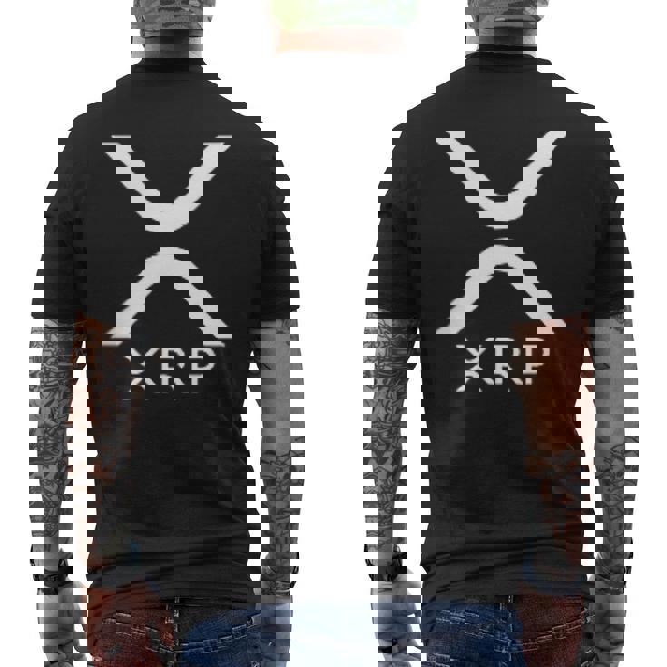 Xrpロゴ暗号通貨暗号 メンズTシャツ バックプリント
