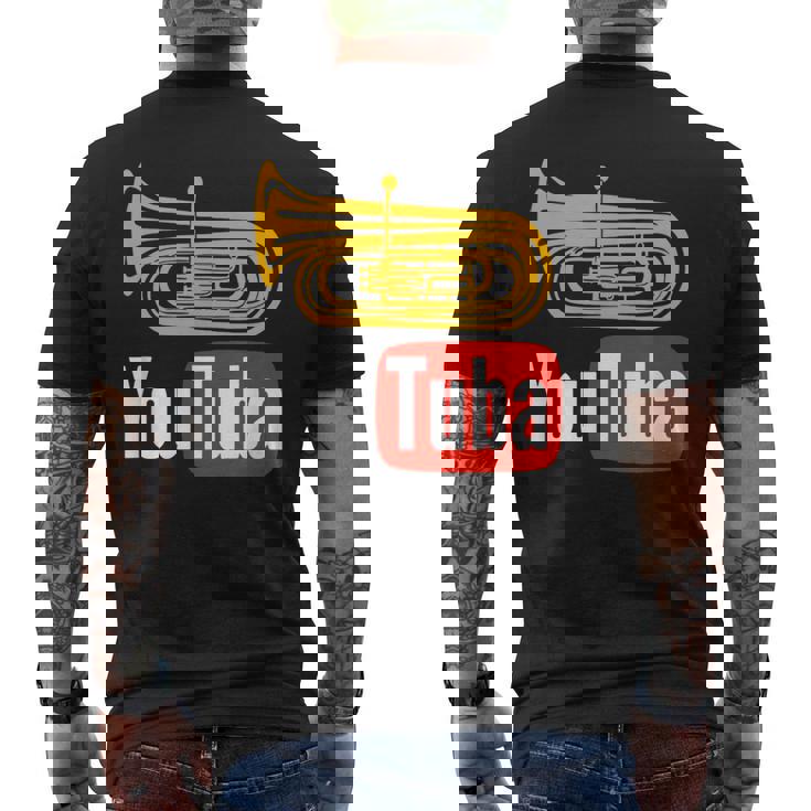 Youtuba おもしろ金管楽器 メンズTシャツ バックプリント