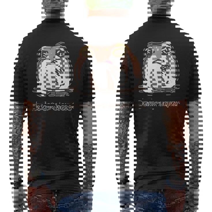 《Breviceps Adspersus》 アメフクラガエル カエル好き おもしろ ネタ プレセント メンズTシャツ バックプリント