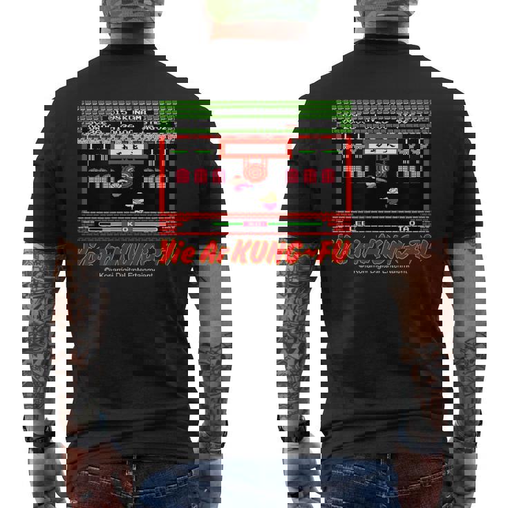 「イー・アル・カンフー」キック メンズTシャツ バックプリント