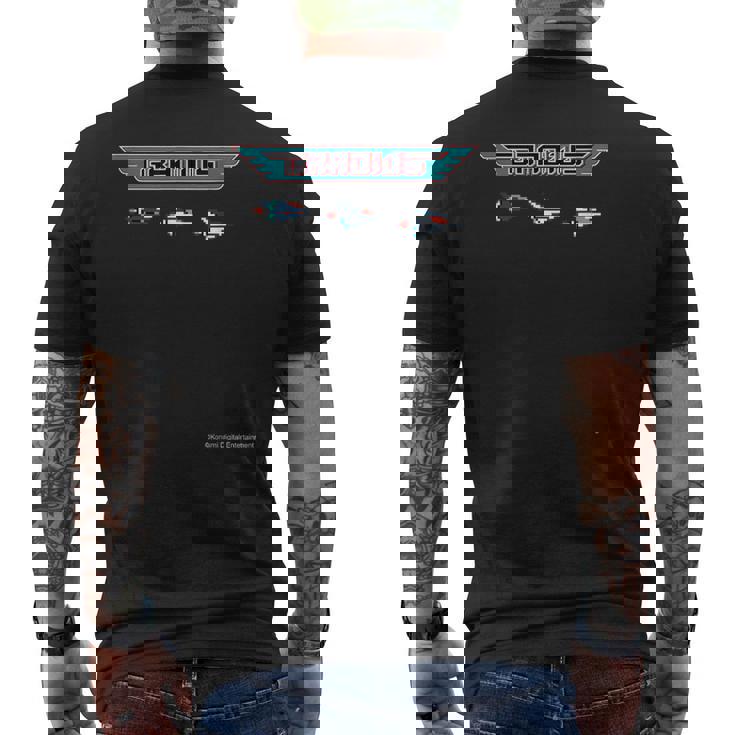 「グラディウス」ロゴ&ビックバイパー三形態 メンズTシャツ バックプリント