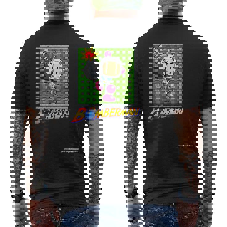 「ボンバーマン」白ボン（F） メンズTシャツ バックプリント