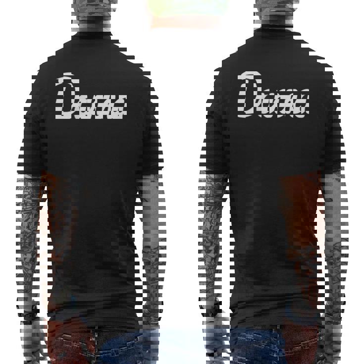 メンズ 【Danna】旦那 だんな シンプル おしゃれ ローマ字 夫婦お揃い 結婚祝い カップル ペアルック おもしろ ペア メンズTシャツ バックプリント