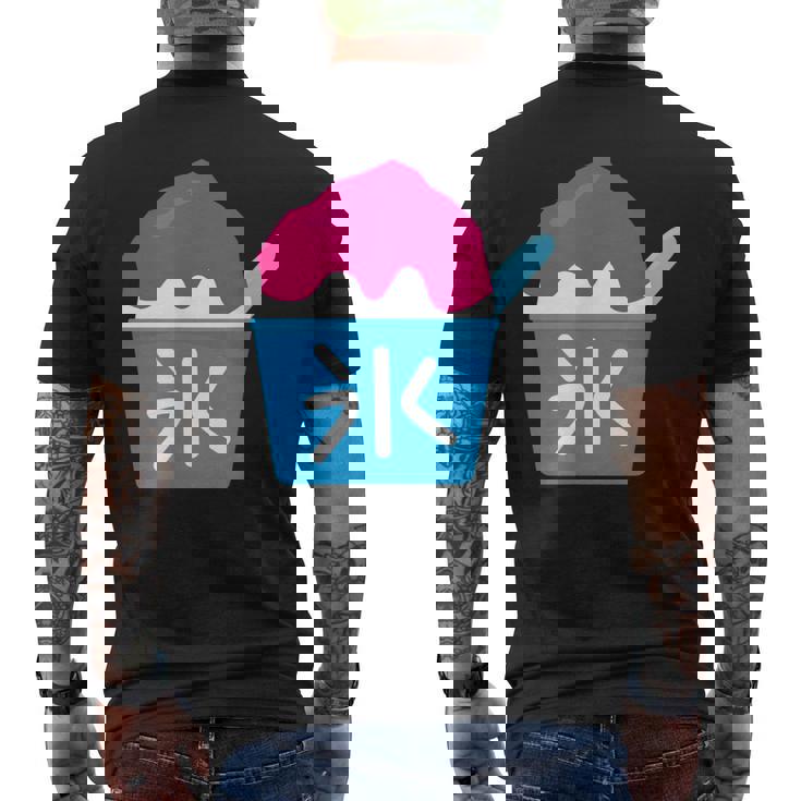 【かき氷】お祭り かきごおり 食べ物 夏服 可愛い 面白い おもしろ シンプル ウケ狙い メンズ キッズ レディース メンズTシャツ バックプリント