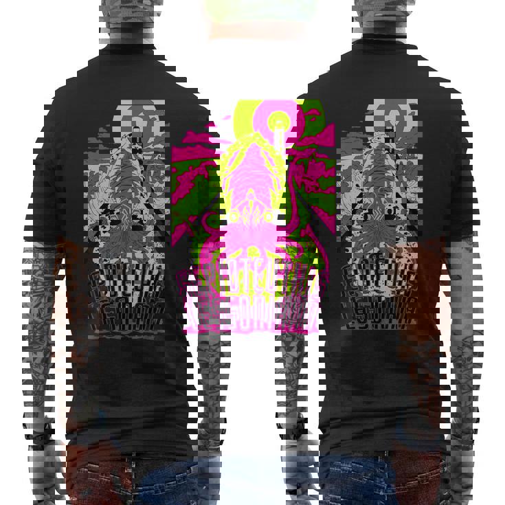 【アオリイカ】 海釣り イカ釣り ユニークイラスト アウトドア 【Sepioteuthis Lessoniana】 メンズTシャツ バックプリント