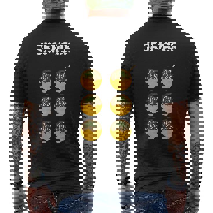 【シックスパック】腹筋 たこ焼き 面白い ジム用 トレーニングウェア ギャグ ウケ狙い 贈り物 ギフト メンズTシャツ バックプリント