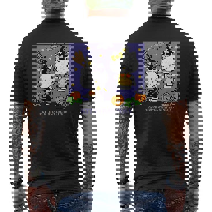 【ハロウィン特集】Usデザイン ハローキティ ミミィと一緒 メンズTシャツ バックプリント
