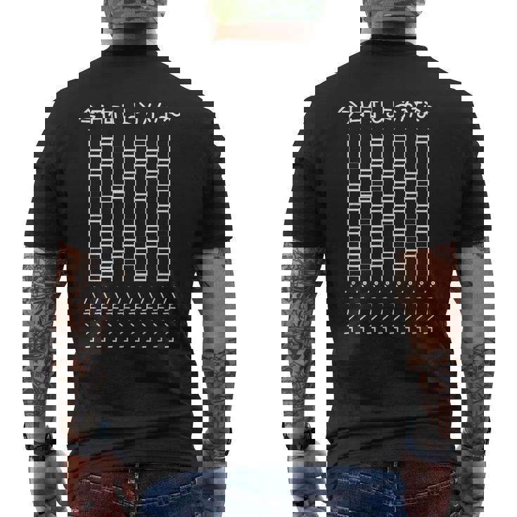 【今日何しようかな パチンコ】あみだくじ パチンカス 遊び心 おもしろ 面白い ユーモア ギャグ ネタ ウケ狙い 笑える メンズTシャツ バックプリント