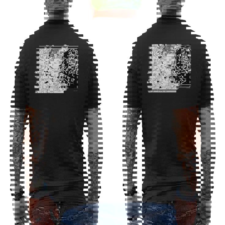 【大神ミオ】『ヤマト神想怪異譚』漫画コマtシャツ（本人セレクト 日本語） メンズTシャツ バックプリント