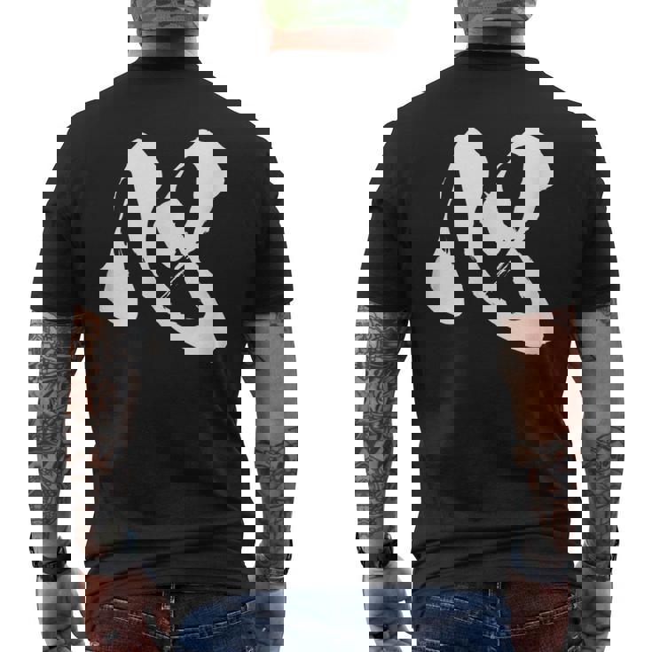 【心】一文字 漢字 日本語 毛筆 書道 筆文字 言葉 和柄 日本 かっこいい お土産 海外 おもしろ 面白い 文字入り メンズTシャツ バックプリント