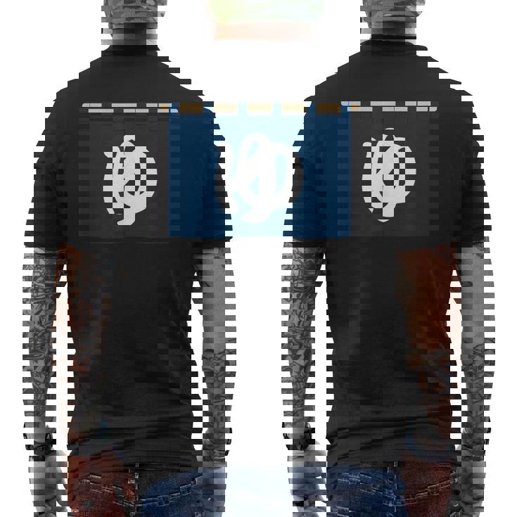 【湯のれん】紺 銭湯 温泉 お風呂 サウナ 日本 お土産 和柄 おもしろ 面白い 文字入り ネタ ウケ狙い 可愛い メンズTシャツ バックプリント