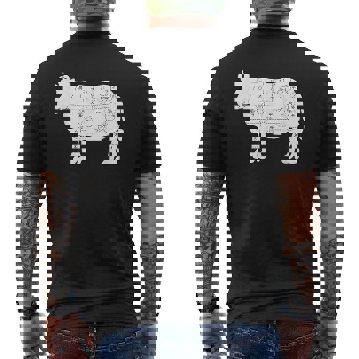 【牛肉部位】肉の部位 牛 うし 和牛 焼肉 牛丼 定食 部位 しゃぶしゃぶ すき焼き おもしろ 面白い ネタ ウケ狙い メンズTシャツ バックプリント