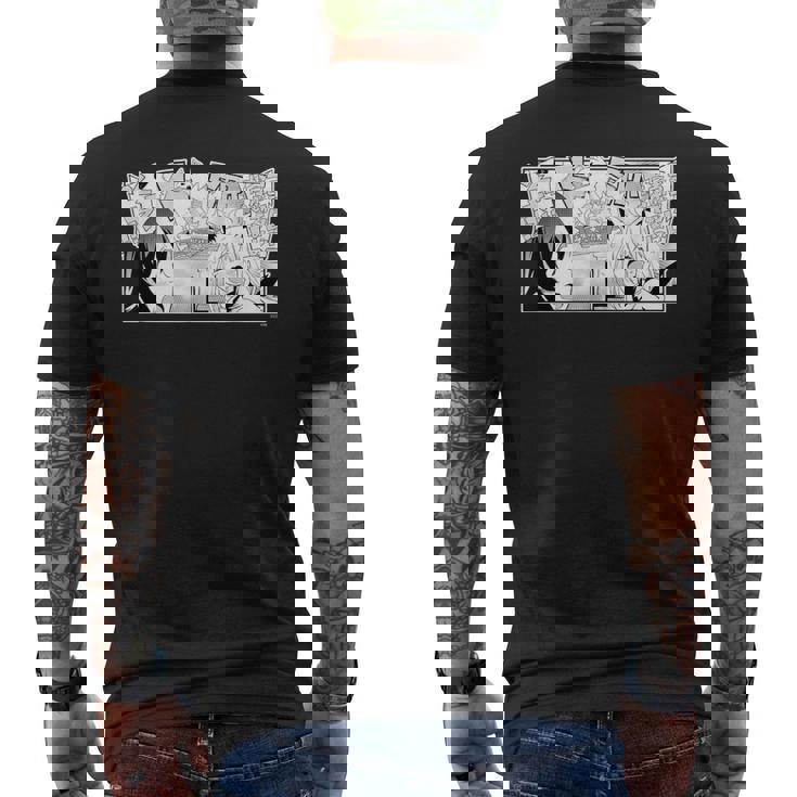 【白上フブキ】『ヤマト神想怪異譚』漫画コマtシャツ（本人セレクト 日本語）黒 メンズTシャツ バックプリント