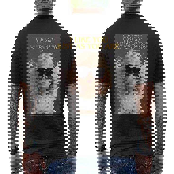 ありのままのあなたが好きだよ。 メンズTシャツ バックプリント