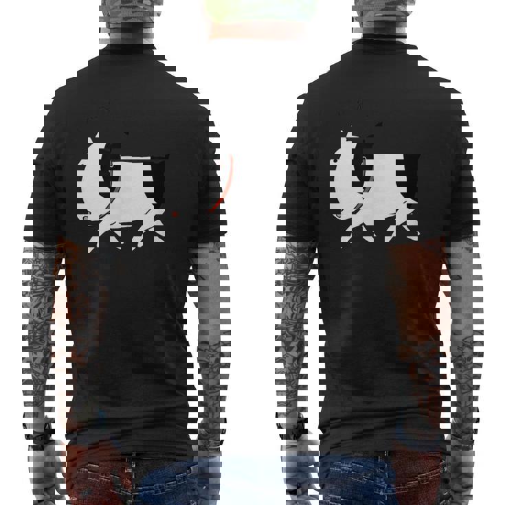 い〜ぬ 白 メンズTシャツ バックプリント