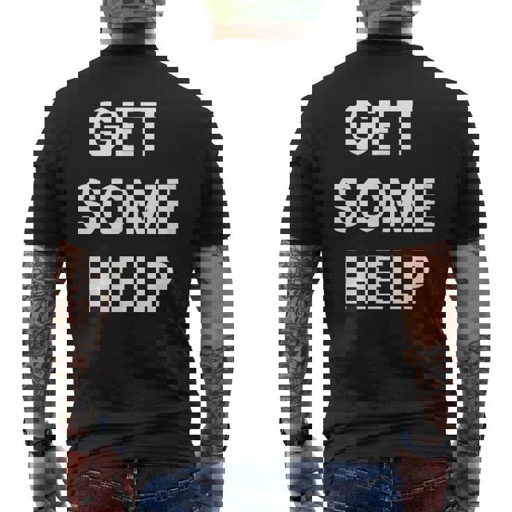 いくつかのヘルプを メンズTシャツ バックプリント