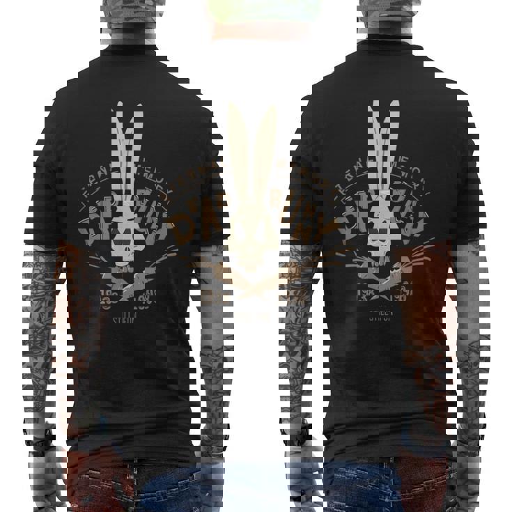 うさぎ 面白い ジョーク ドクロ パロディ デッド バニー メンズTシャツ バックプリント