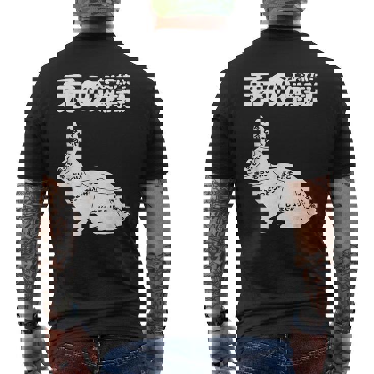 うさぎの撫で方の説明、うさぎ好き、うさぎの飼い主、プレゼント、おもしろうさぎ、うさぎ、 メンズTシャツ バックプリント