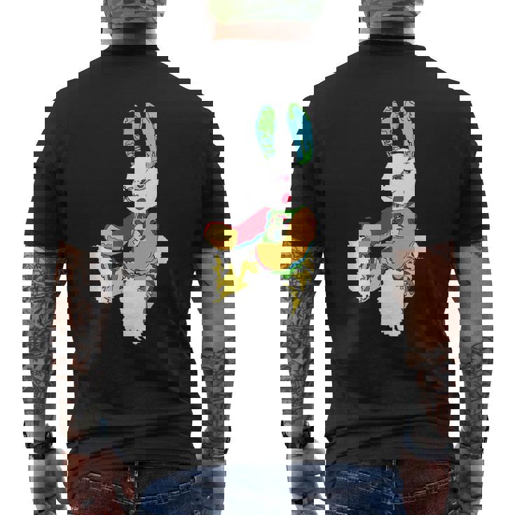 うさぎ星人 Yunaカラー メンズTシャツ バックプリント