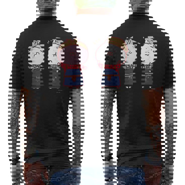 うさまる うさまるとうさこ ダークカラー メンズTシャツ バックプリント