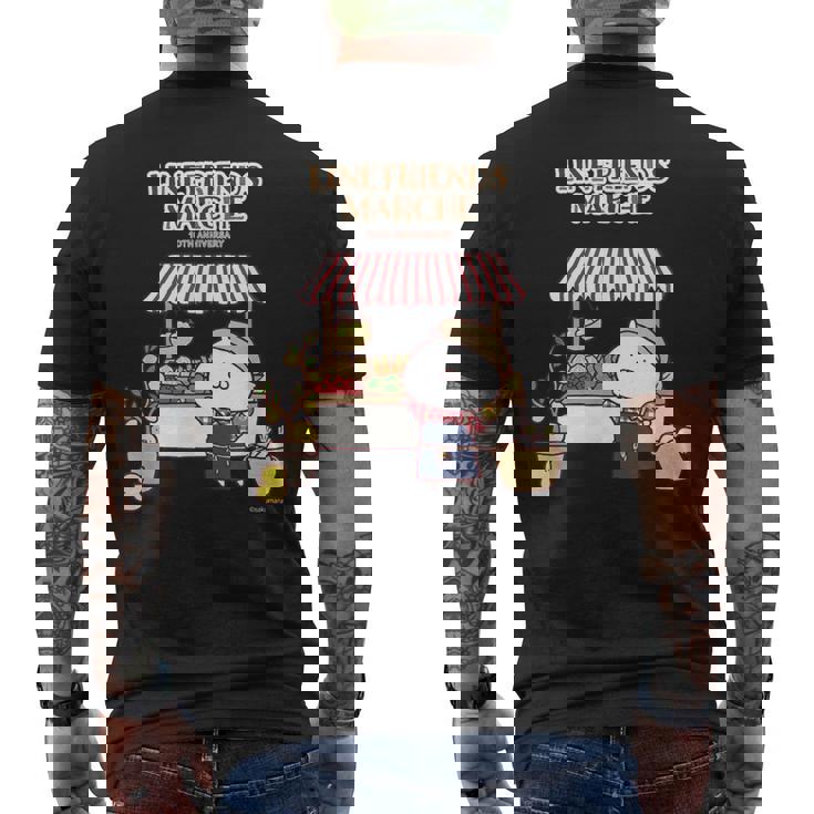 うさまる ベジまるシェロゴ付 ダークカラー メンズTシャツ バックプリント