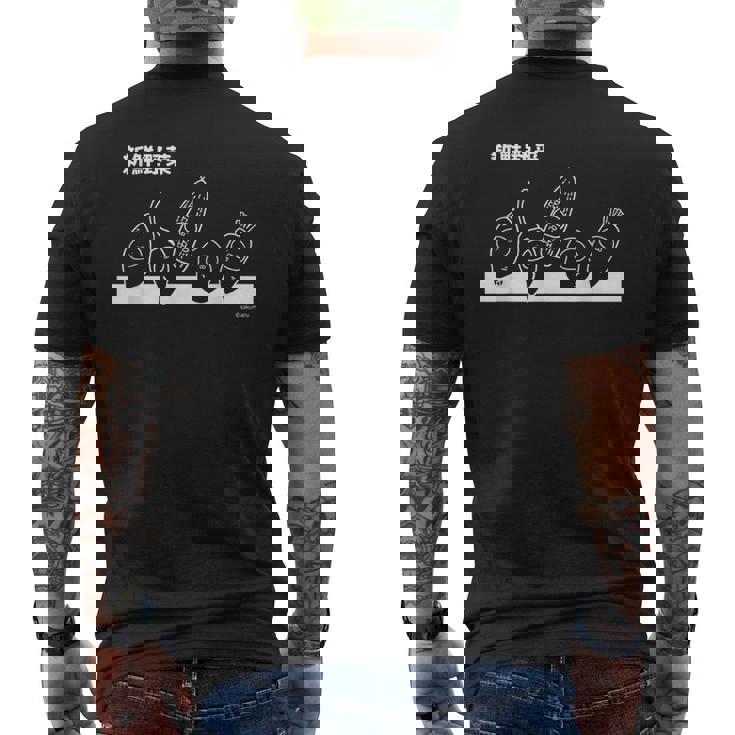 うさまる 新鮮野菜 ダークカラー メンズTシャツ バックプリント