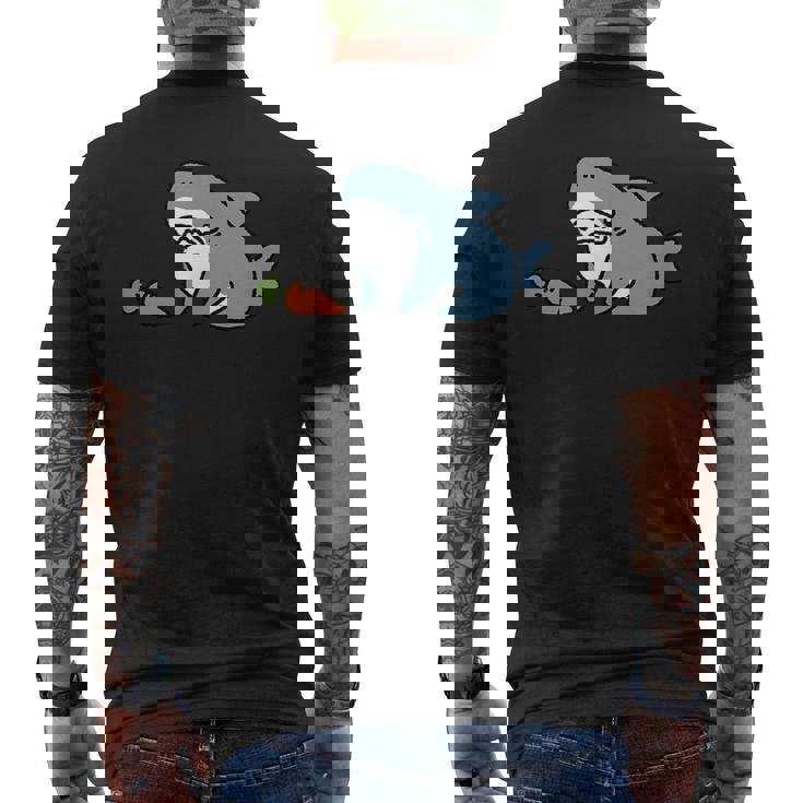 うシャぎ サメウサギ おもしろ 変な メンズTシャツ バックプリント