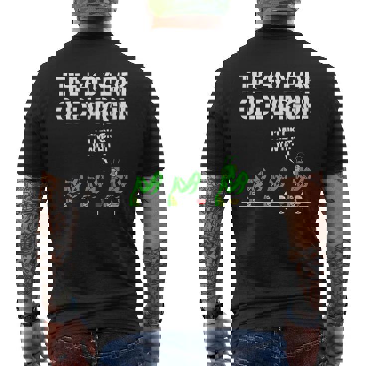 おかしなカマキリ 40歳の童貞 メンズTシャツ バックプリント