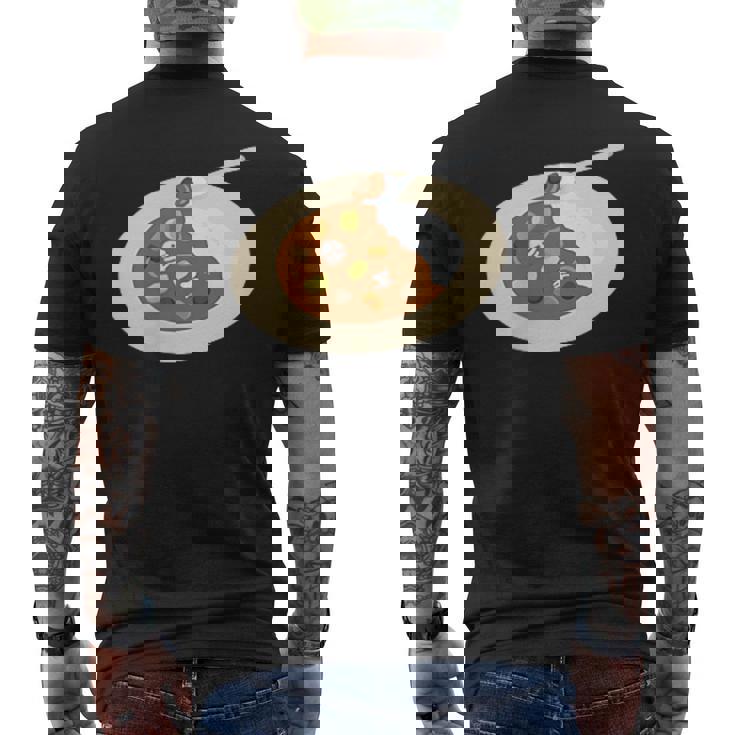 おかしなカレーライス メンズTシャツ バックプリント