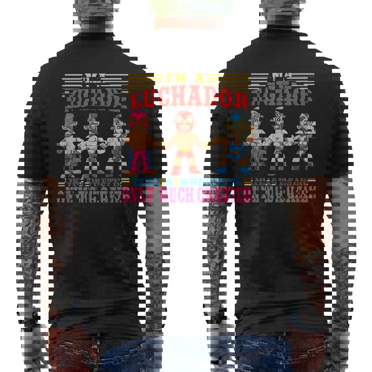 おかしなプロレス ルチャ・リブレ・ルチャドール メンズTシャツ バックプリント