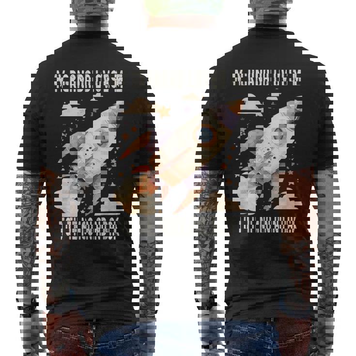 おじいちゃんは私を月まで愛して帰って メンズTシャツ バックプリント