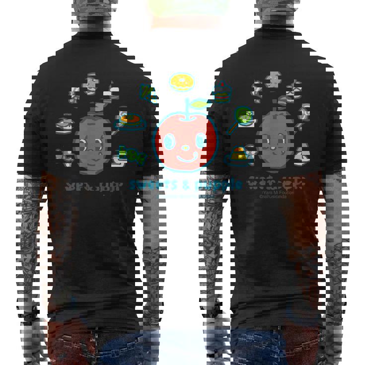 おなかがグ〜Weets&Pupple メンズTシャツ バックプリント