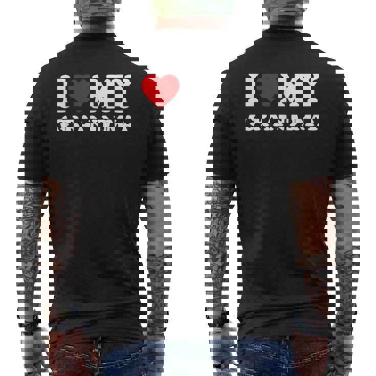 おばあちゃん大好きおばあちゃん大好き メンズTシャツ バックプリント