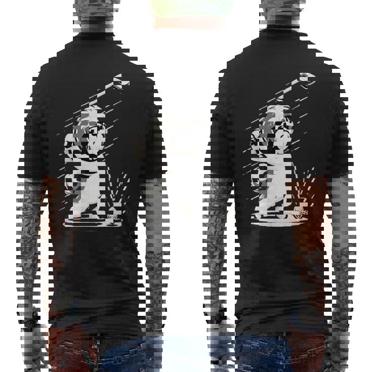 おもしろtシャツ シーズー ゴルフ 犬 子犬 メンズ 犬好きグッズ かわいい おもしろ 服 メンズTシャツ バックプリント