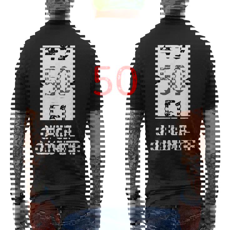 おもしろい 50歳の誕生日 オールドメーター 50歳 50歳 誕生日 50歳 50歳 メンズTシャツ バックプリント