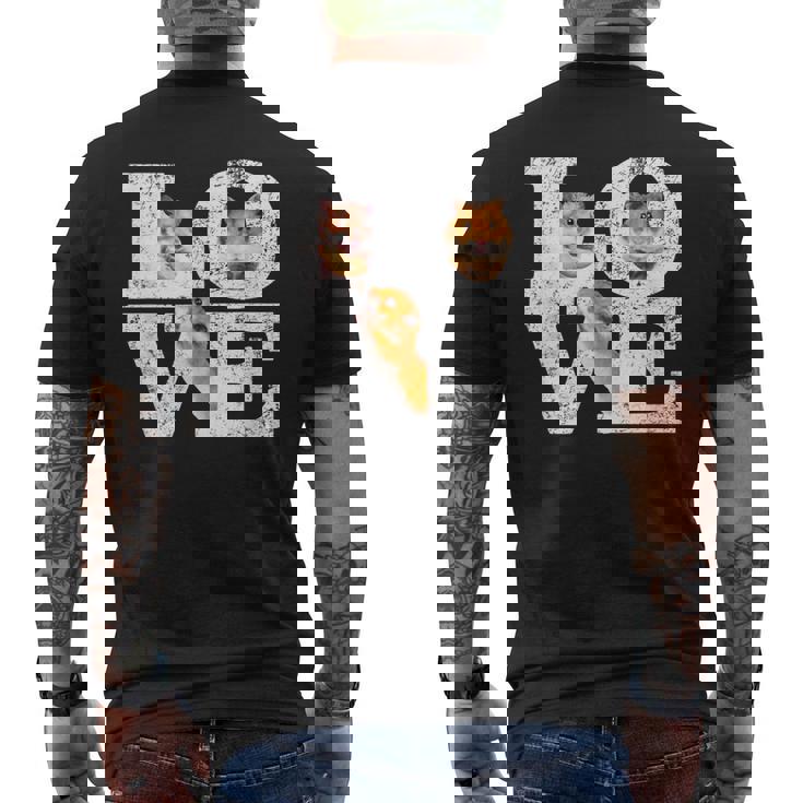 おもしろい I Love Hamsters ギフト かわいい ハムスター ペット好き ハムスター メンズTシャツ バックプリント