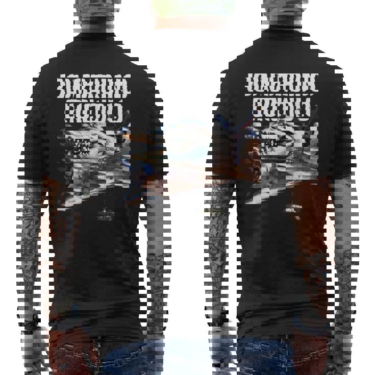 おもしろい ボンバルディーノ クロコディロ イタリア Ai 動物 ブレイン ミーム メンズTシャツ バックプリント