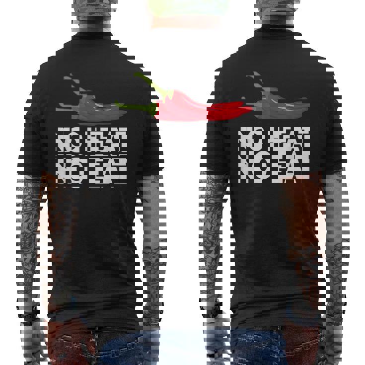 おもしろい 熱なし 食べない 辛い食べ物 クール 唐辛子 辛子 贈り物 メンズTシャツ バックプリント