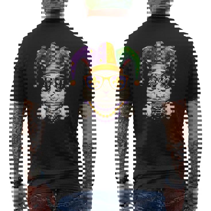 おもしろうさぎ マルディグラ フェスティバル カーニバル レディース メンズ キッズ メンズTシャツ バックプリント