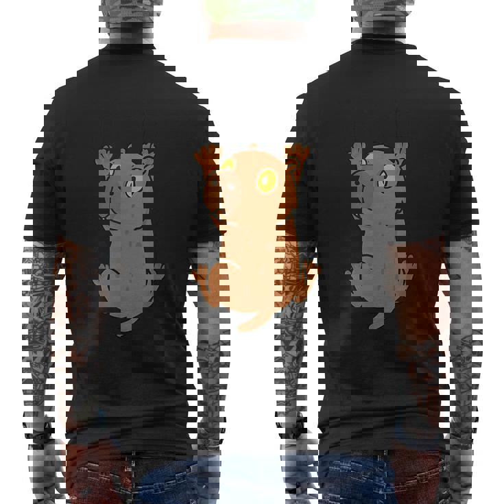 おもしろカピバラ ぶら下げ 傷 ママ パパ キッズ メンズTシャツ バックプリント