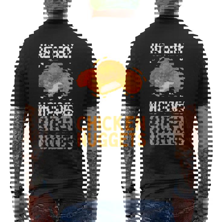 おもしろチキンナゲット メンズ ボーイズ キッズ チキンナゲット愛好家向け メンズTシャツ バックプリント