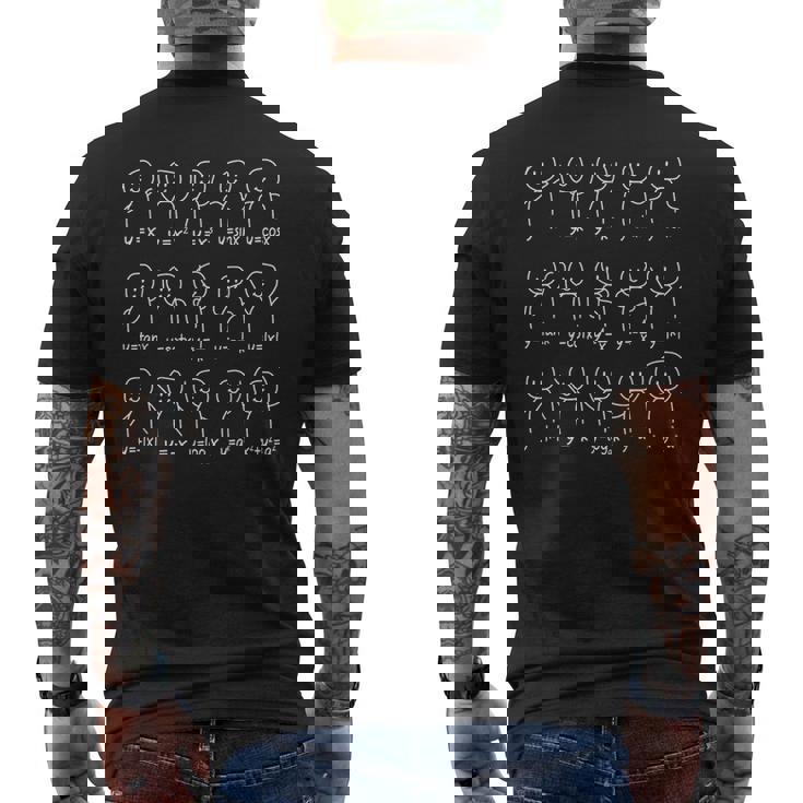 おもしろ代数 ダンスグラフフィギュアシャツ 数学方程式 メンズTシャツ バックプリント
