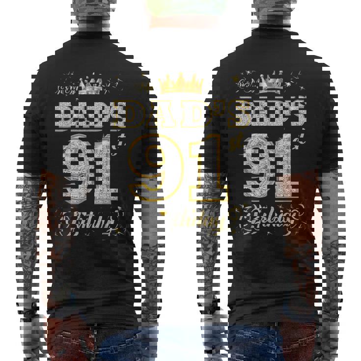 お父さんの91歳の誕生日 91歳 父の誕生日 メンズTシャツ バックプリント