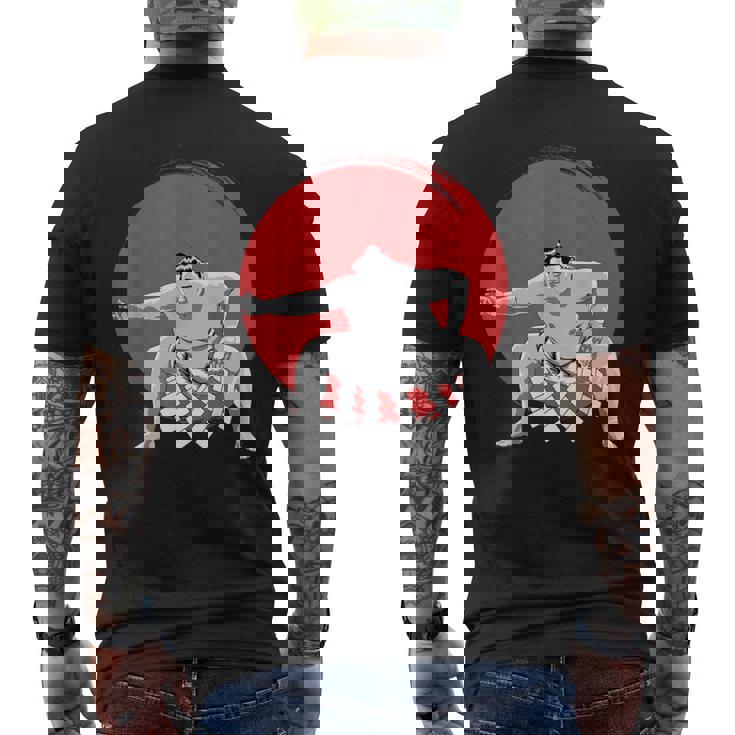 お相撲さん、力士 メンズTシャツ バックプリント